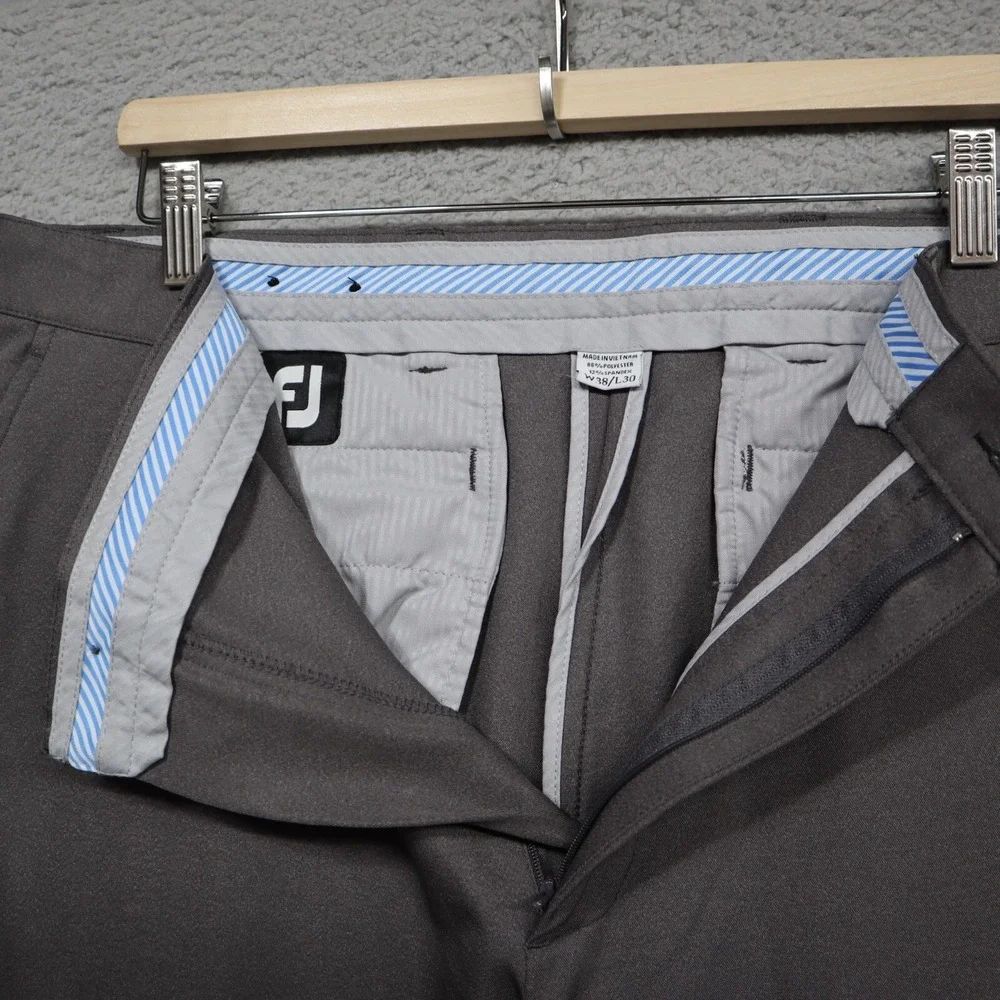Footjoy Pants Mens 38x30 Gray Golf Performance‎ Flat Front Stretch Lightweight